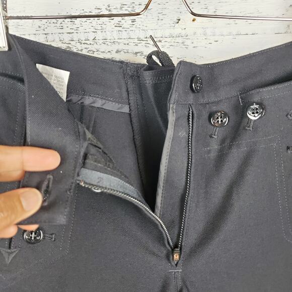 Vintage WWII U.S. Navy "Crackerjack" 13-Button Bell Bottom Sailor Wool Pants - Picture 4 of 9